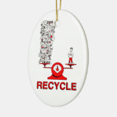 Recycle der Schmuckschmuck Keramikornament (Links)