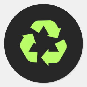 Recycle der Umweltverträglichkeit Runder Aufkleber