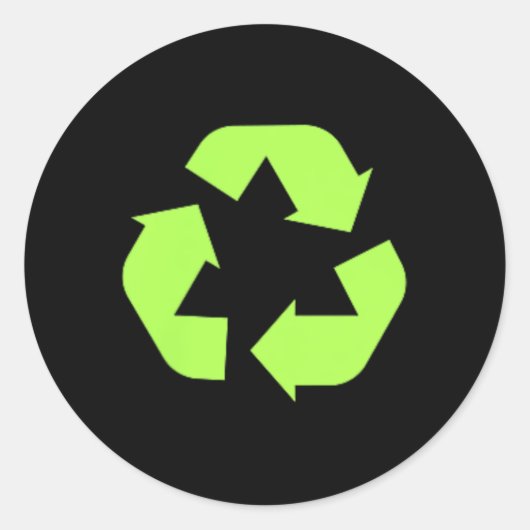 Recycle der Umweltverträglichkeit Runder Aufkleber (Vorderseite)