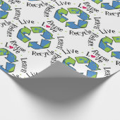 Recycle der Wiederverwendung reduzieren Geschenkpapier (Ecke)