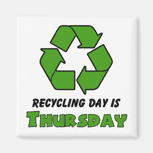 Recycle Donnerstag Magnet (Vorne)