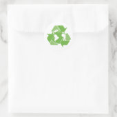 Recycle Earth Green Runder Aufkleber (Tasche)
