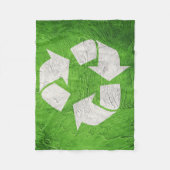 Recycle ein Symbol auf Grunge Hintergrund. Grünes  Fleecedecke (Vorderseite)
