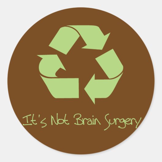 Recycle, es ist einfach runder aufkleber (Vorderseite)