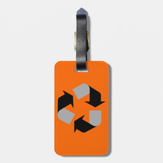 Recycle Gepäckanhänger (Rückseite vertikal)