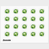 RECYCLE GREEN PLANET RUNDER AUFKLEBER (Blatt)