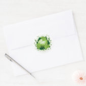 RECYCLE GREEN PLANET RUNDER AUFKLEBER (Umschlag)