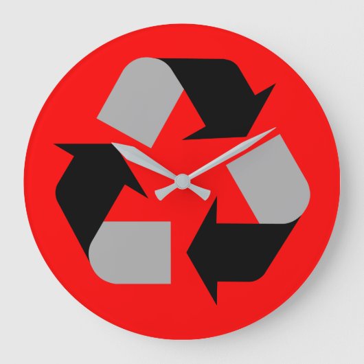 Recycle Große Wanduhr (Vorderseite)