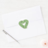 Recycle Heart-grn Runder Aufkleber (Umschlag)