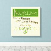 Recycle ist wie Magie Leinwanddruck (Insitu (Holzboden))