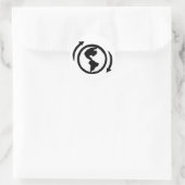 Recycle jetzt. runder aufkleber (Tasche)