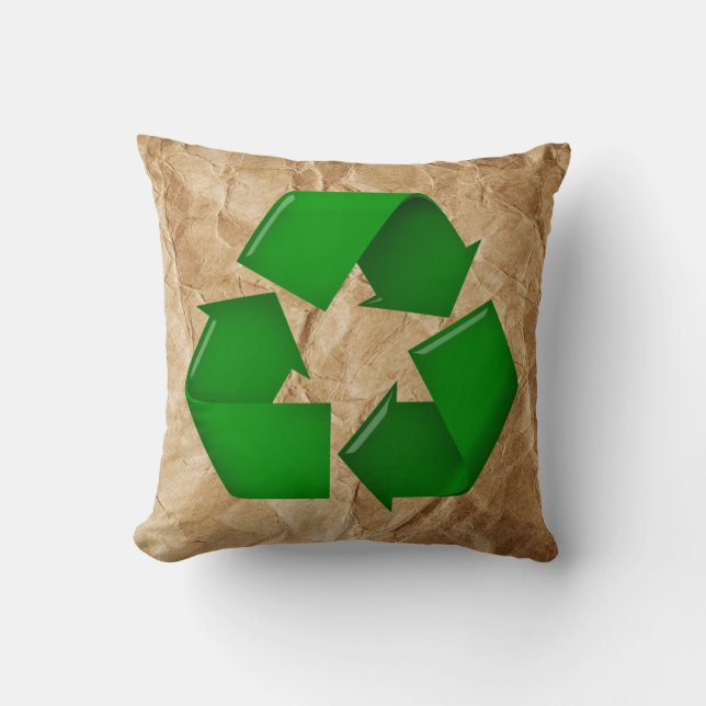 Recycle - Krummpapier Kissen (Vorderseite)