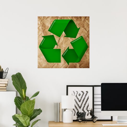 Recycle - Krummpapier Poster (Heimbüro)