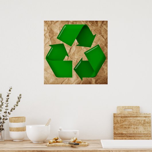 Recycle - Krummpapier Poster (Küche)