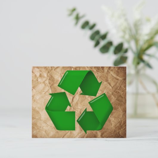 Recycle - Krummpapier Postkarte (Stehend Vorderseite)