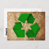 Recycle - Krummpapier Postkarte (Vorne/Hinten)