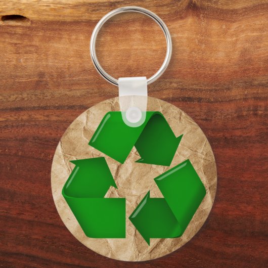 Recycle - Krummpapier Schlüsselanhänger (Vorderseite)
