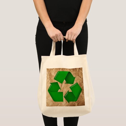 Recycle - Krummpapier Tragetasche (Vorderseite (Produkt))