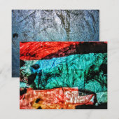 Recycle Kunststoff-Foto-Streifen abstrakt Einladung (Vorne/Hinten)