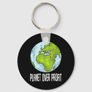 Recycle "Planet over Profit" Rette Umwelt und Umwe Schlüsselanhänger