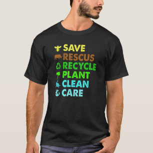 Recycle Plastics Rette Bienenrettungstiere T-Shirt