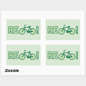 Recycle Rechteckiger Aufkleber (Blatt)