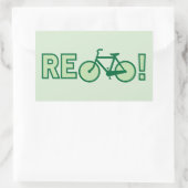 Recycle Rechteckiger Aufkleber (Tasche)