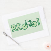 Recycle Rechteckiger Aufkleber (Umschlag)