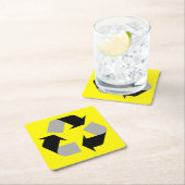 Recycle Rechteckiger Pappuntersetzer (Vor Ort)