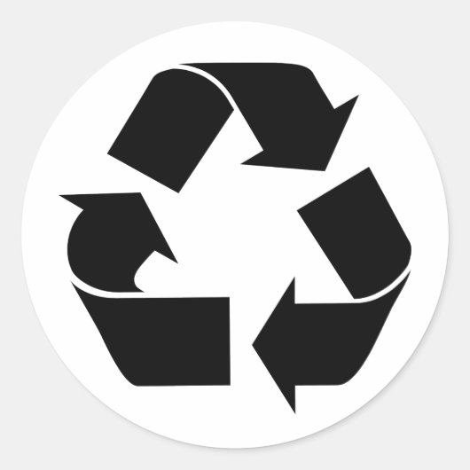 recycle runder aufkleber (Vorderseite)