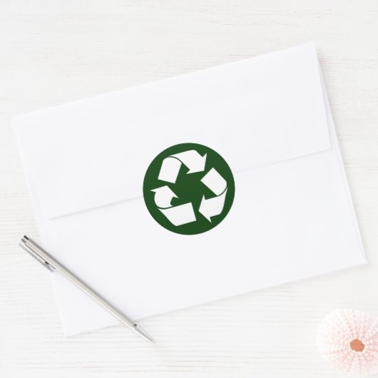 recycle runder aufkleber (Umschlag)