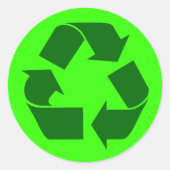 recycle runder aufkleber (Vorderseite)