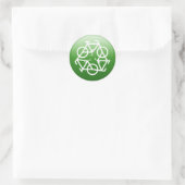 RECYCLE RUNDER AUFKLEBER (Tasche)