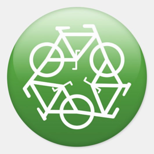 RECYCLE RUNDER AUFKLEBER (Vorderseite)