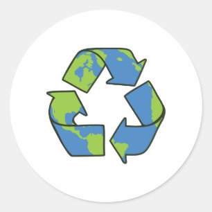 Recycle-Symbol Runder Aufkleber