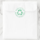 Recycle-Team des Earth Day Runder Aufkleber (Tasche)