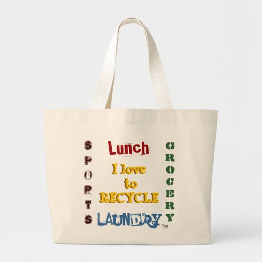 Recycle Tote Bag Jumbo Stoffbeutel (Vorne)