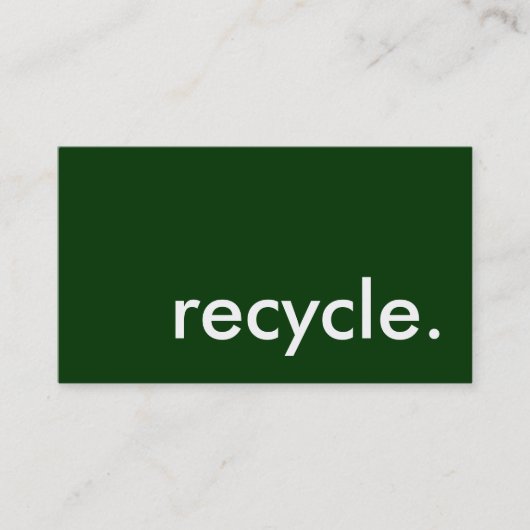 recycle. visitenkarte (Vorderseite)
