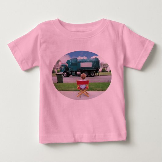 Recycle von Müllwagen mit Publikum Baby T-shirt (Vorderseite)