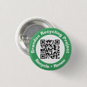 Recycle von Projekt QR Code Recycle & Erneuerung. Button (Vorne & Hinten)