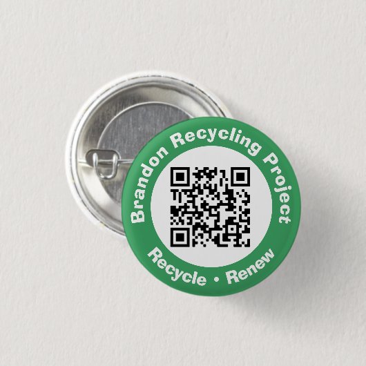 Recycle von Projekt QR Code Recycle & Erneuerung. Button (Vorne & Hinten)