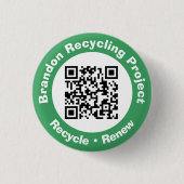 Recycle von Projekt QR Code Recycle & Erneuerung. Button (Vorderseite)