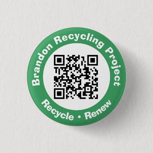 Recycle von Projekt QR Code Recycle & Erneuerung. Button (Vorderseite)
