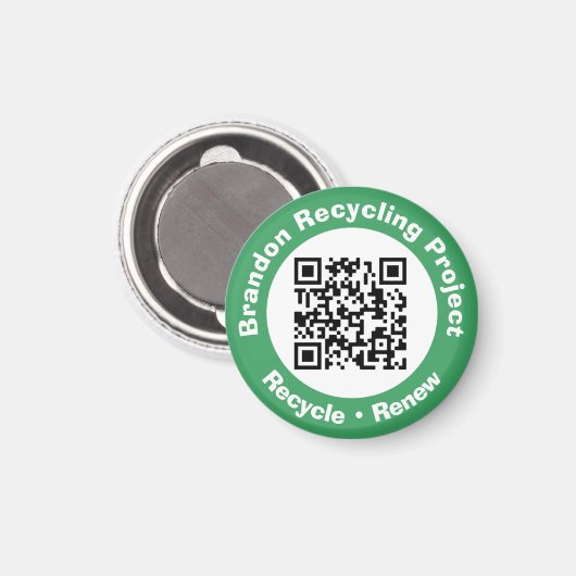 Recycle von Projekt QR Code Recycle & Erneuerung. Magnet (Vorderseite/Rückseite)