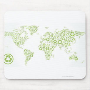 Recycle von Symbolen zur Erstellung des Planeten Mousepad