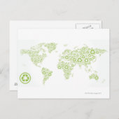 Recycle von Symbolen zur Erstellung des Planeten Postkarte (Vorne/Hinten)