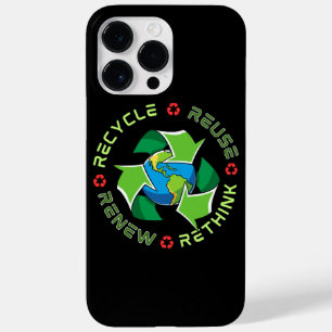 Recycle, Wiederverwendung, Erneuerung, Überdenken. Case-Mate iPhone 14 Pro Max Hülle