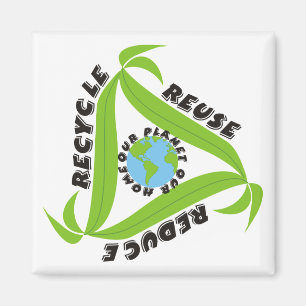 Recycle, Wiederverwendung, Reduzierung von Magnete Magnet
