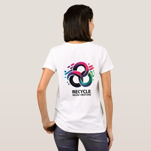 Recycle, Wiederverwendung, Wiederherstellung T-Shirt (Schwarz voll)