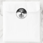 RECYCLE YIN YANG TREE RUNDER AUFKLEBER (Tasche)